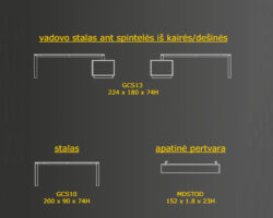Elektrinis reguliuojamo aukščio vadovo stalas
